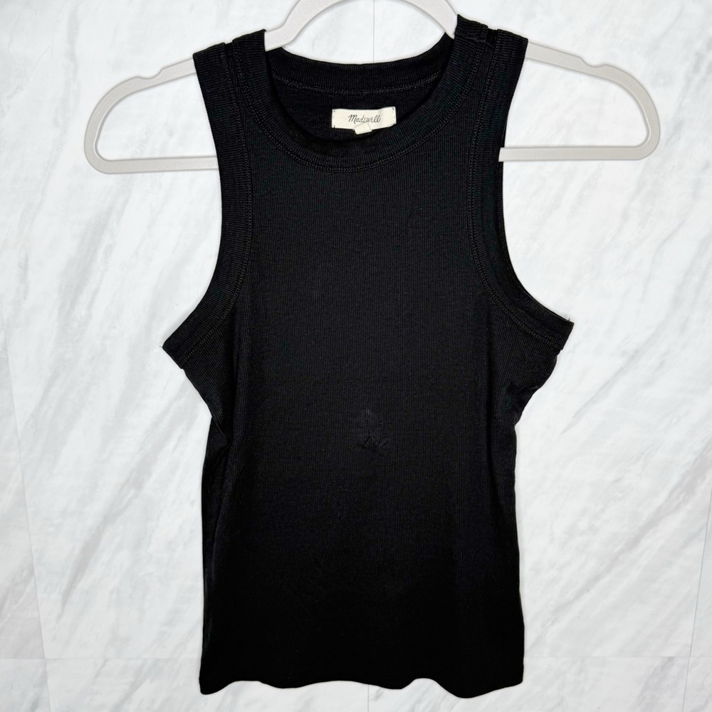 Madewell Black Cut Out Muscle Tee